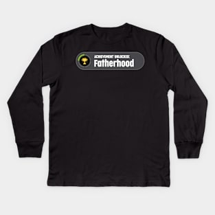 Gamer Fatherhood Achievement Kids Long Sleeve T-Shirt